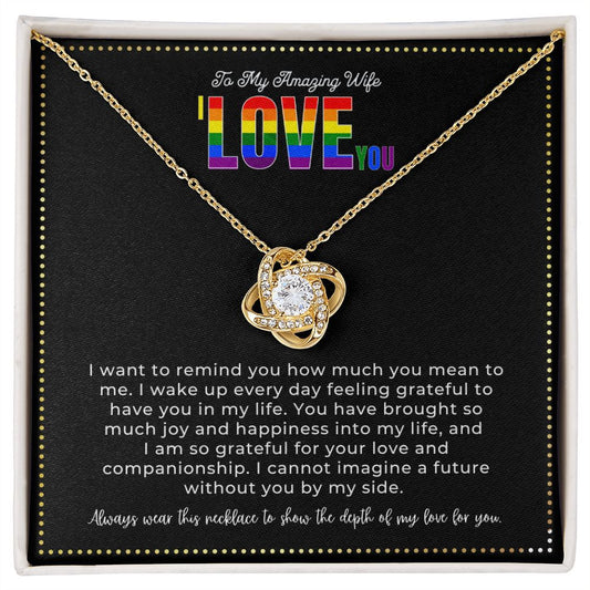 JGF Jewelry Gifts for Family | To My Amazing Wife I Love You Necklace Gift