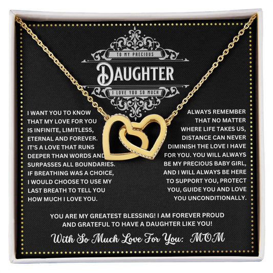 JGF Jewelry Gifts for Family Adult Daughter Easter Basket Gifts Intertwined Hearts Necklace