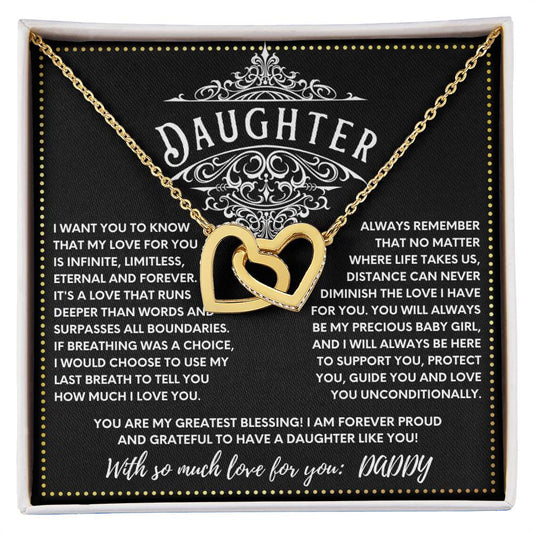 JGF Jewelry Gifts for Family Interlocking Necklace Silver College Graduation Gifts For Daughter From Dad