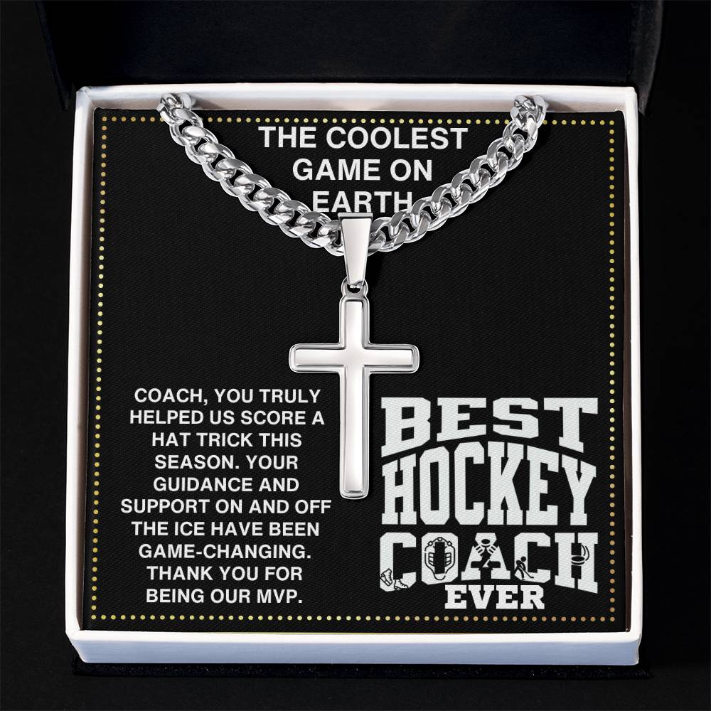 JGF Jewelry Gifts for Family Coach Hockey Necklace