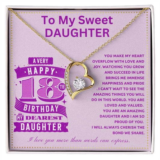 JGF Jewelry Gifts for Family 18th Birthday Card Daughter Turning 18 Year Old Ideas