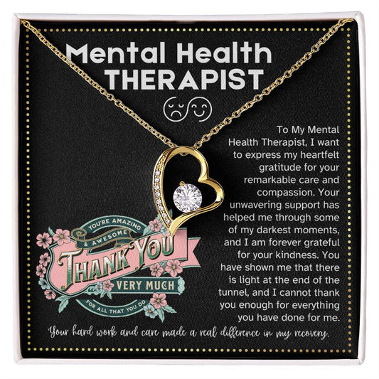 JGF Jewelry Gifts for Family Thank You Gifts For Therapists Mental Health Heart Necklace