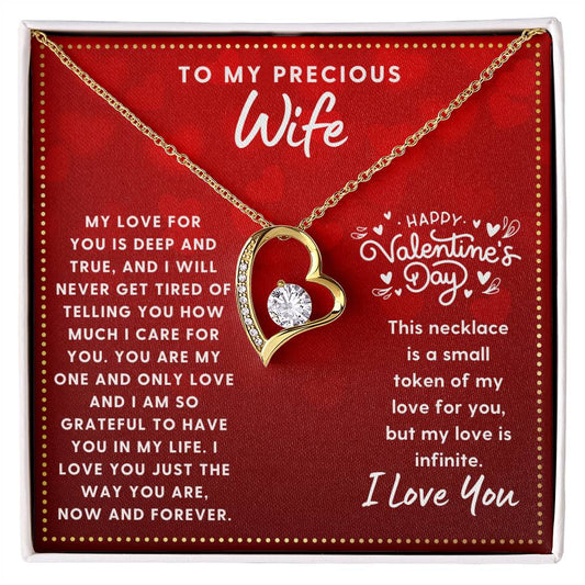 JGF Jewelry Gifts for Family To My Wife - Valentine's Day Forever Love Necklace