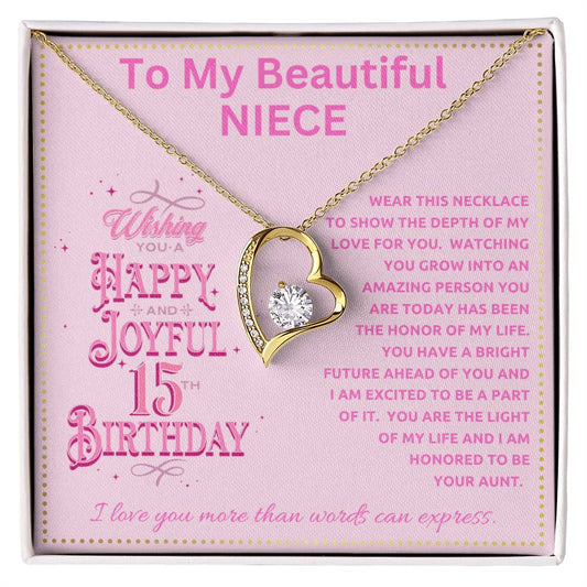 JGF Jewelry Gifts for Family Quinceanera Birthday Card For Girl Niece