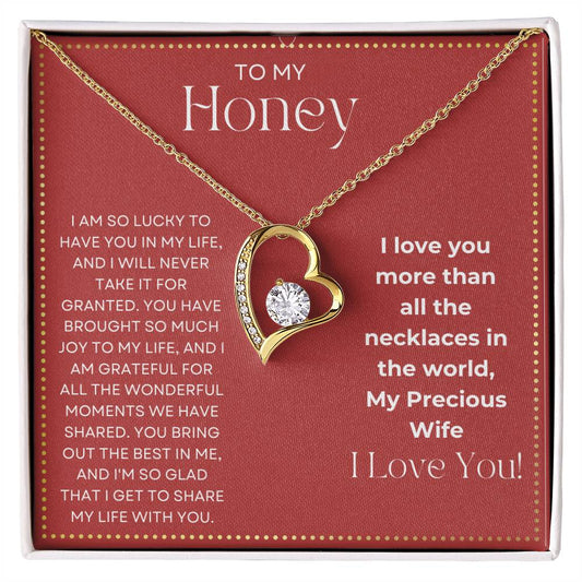 JGF Jewelry Gifts for Family To My Honey Gifts I Love My Wife