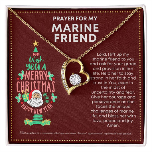 JGF Jewelry Gifts for Family US Marine Corps Gifts For Women Cute Heart Necklace