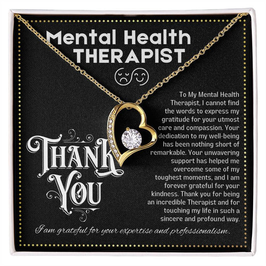 JGF Jewelry Gifts for Family Mental Health Therapist Gifts For Women Heart Necklace