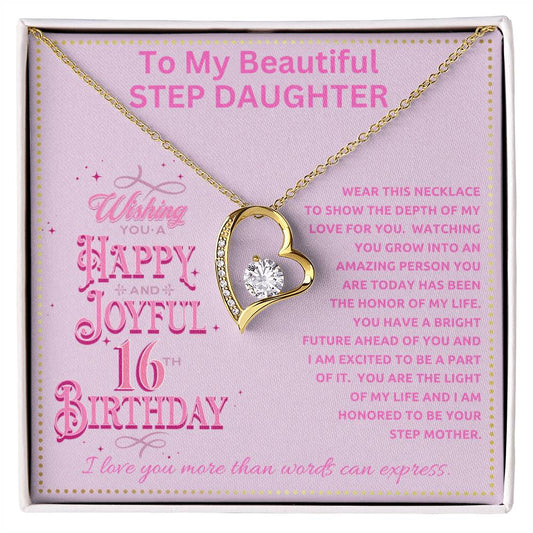 JGF Jewelry Gifts for Family Happy Birthday Step Daughter Card From StepMom