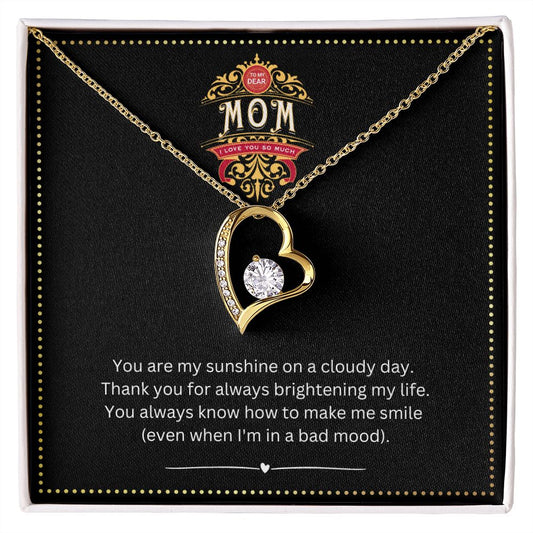 JGF Jewelry Gifts for Family | Heart Pendant Necklace with Crystal Zircon Jewelry Gifts for Aunt from Niece and Nephew