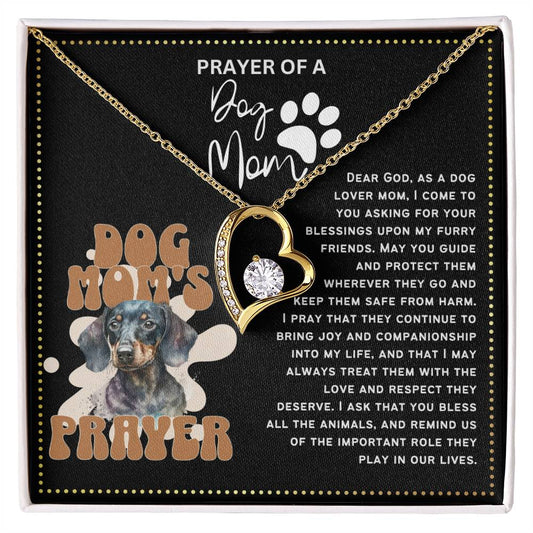 JGF Jewelry Gifts for Family Prayer For My Pet Dog Lover Mom Heart Necklace