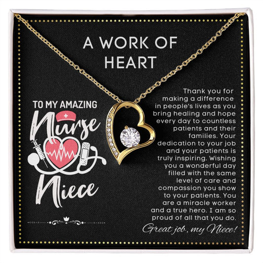 JGF Jewelry Gifts for Family | My Favorite Nurse Calls Me Niece | Nurse Practitioner Graduation Necklace Gift