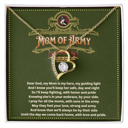JGF Jewelry Gifts For Family Army Gifts For Mom Women Jewelry Heart Stainless Steel Necklace From Military Daughter and Son