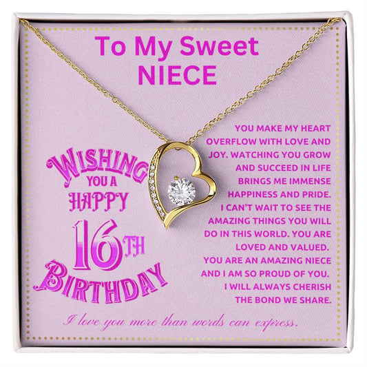 JGF Jewelry Gifts for Family Niece 16th Birthday From Aunt For Teen Girls