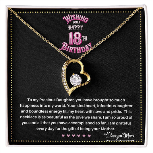 JGF Jewelry Gifts for Family | 18 Year Old Girl Birthday Gifts From Mom | Single Heart Pendant Necklace With Crystal Zircon