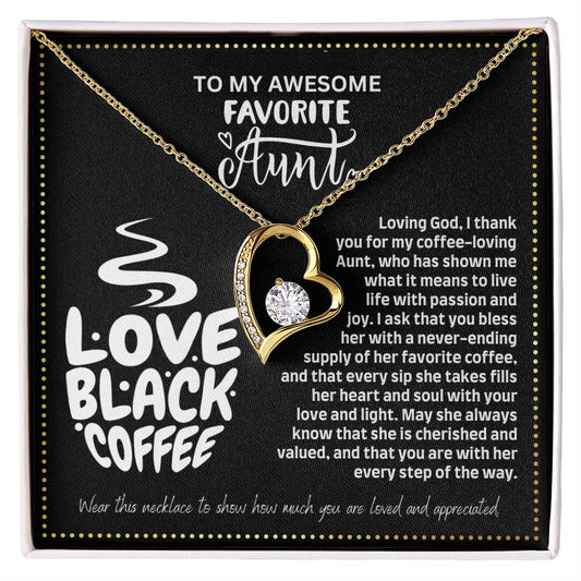 JGF Jewelry Gifts for Family Coffee Lover Aunt Necklace From Niece And Nephew