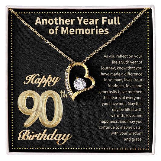 JGF Jewelry Gifts for Family Happy 90th Birthday Card for Women