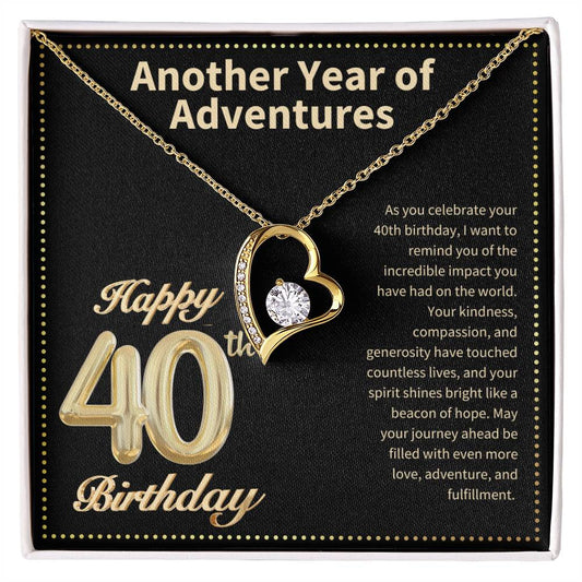 JGF Jewelry Gifts for Family Happy 40th Birthday Card for Women