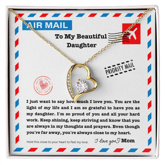 JGF Jewelry Gifts for Family | New Job Gift For Daughter | Sterling Silver Simple Classic Heart Shape Necklace with Cubic Zirconia Crystal