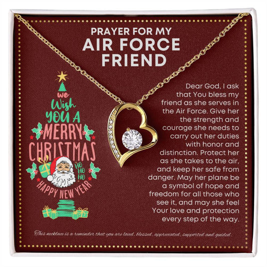 JGF Jewelry Gifts for Family I Love My US Air Force Best Friend Cute Simple Heart Necklace