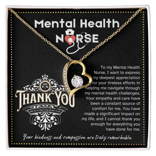 JGF Jewelry Gifts for Family Thank You Gifts Mental Health Single Nurses Heart Necklace