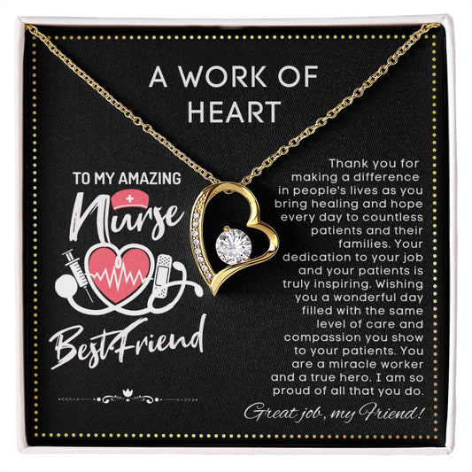 JGF Jewelry Gifts for Family | Nurse Practitioner Graduation Necklace Gift | My Favorite Nurse Calls Me Best Friend