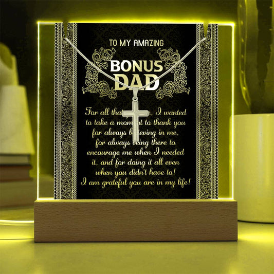 To My Bonus Dad Necklace