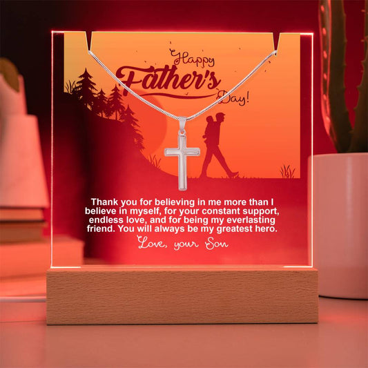 To My Dad - Thank You for Believing Necklace