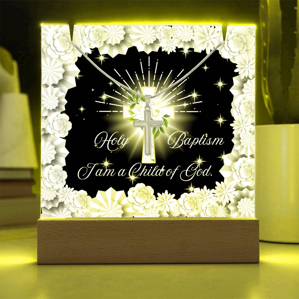 JGF Baptism Necklace For Girls Cross Necklace For Baby Girl And Boy