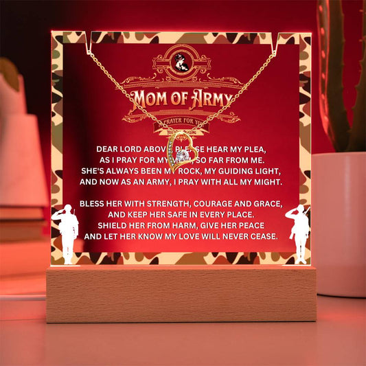 JGF Jewelry Gifts For Family Prayer For Mom of Army Military