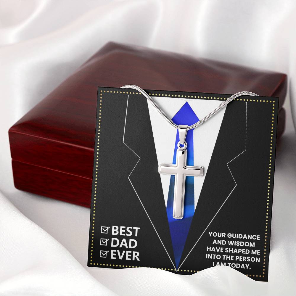 JGF Jewelry Gifts for Family Gifts for Daddy Birthday 60 Year Old Cross Necklace For Men