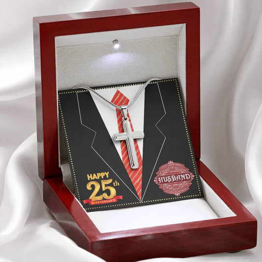 JGF Jewelry Gifts for Family 25th Anniversary Card For Men Him Husband