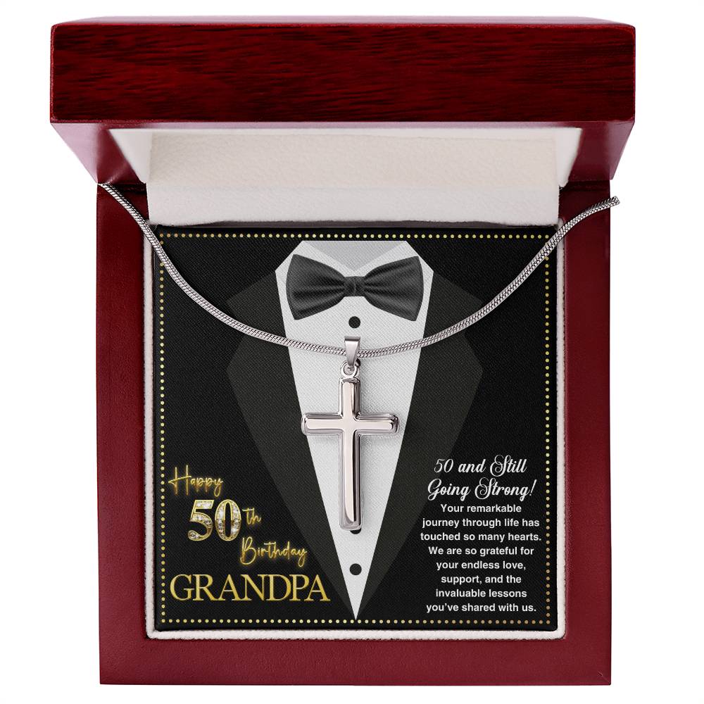 50th GrandPa3 JGF Jewelry Gifts for Family ARTISAN CROSS TEMPLATE - artisancross-BB