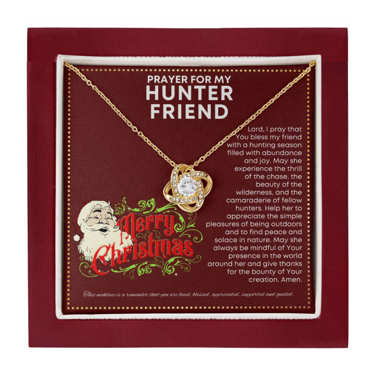 JGF Jewelry Gifts for Family Prayer For My Hunter Friend For Women