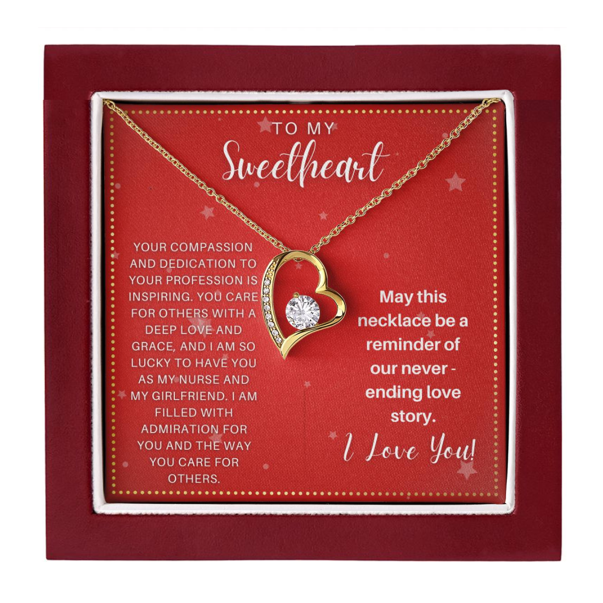 JGF Jewelry Gifts for Family Valentine's Day Card For My Wife