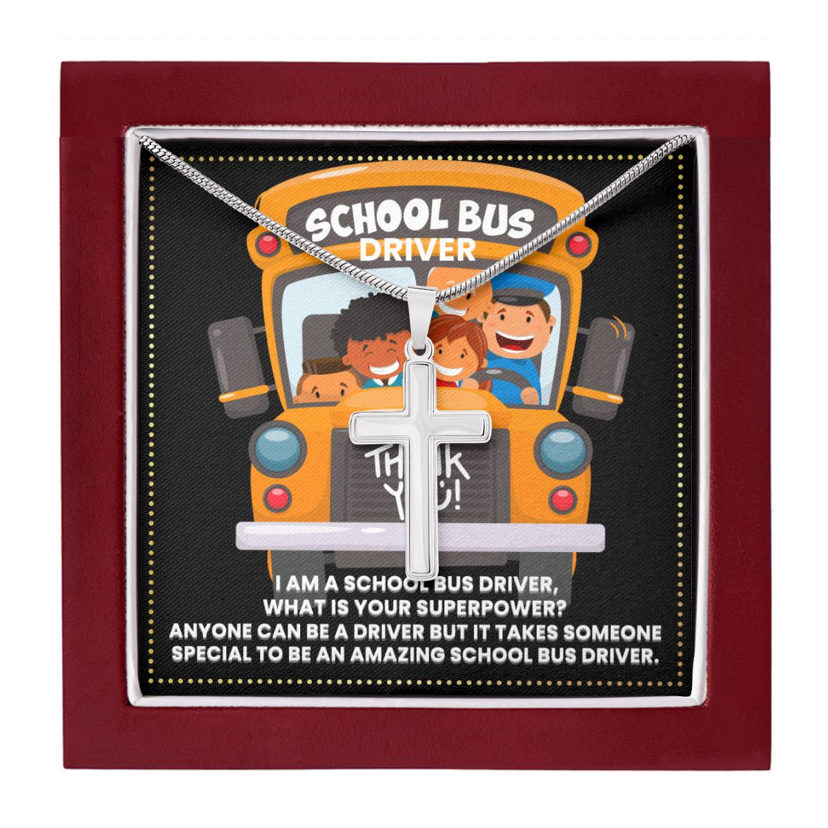 JGF Jewelry Gifts for Family School Bus Driver Gifts Appreciation Gifts For Men and Women