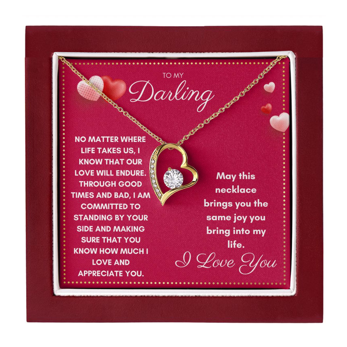 JGF Jewelry Gifts for Family To My Darling Gifts For Women