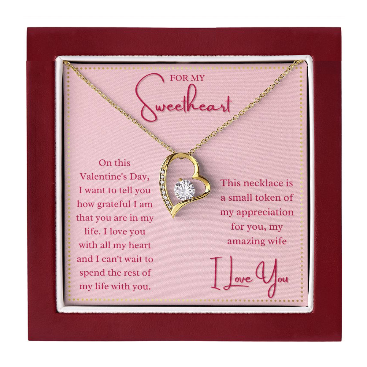 JGF Jewelry Gifts for Family Heart Shaped Necklaces For Women