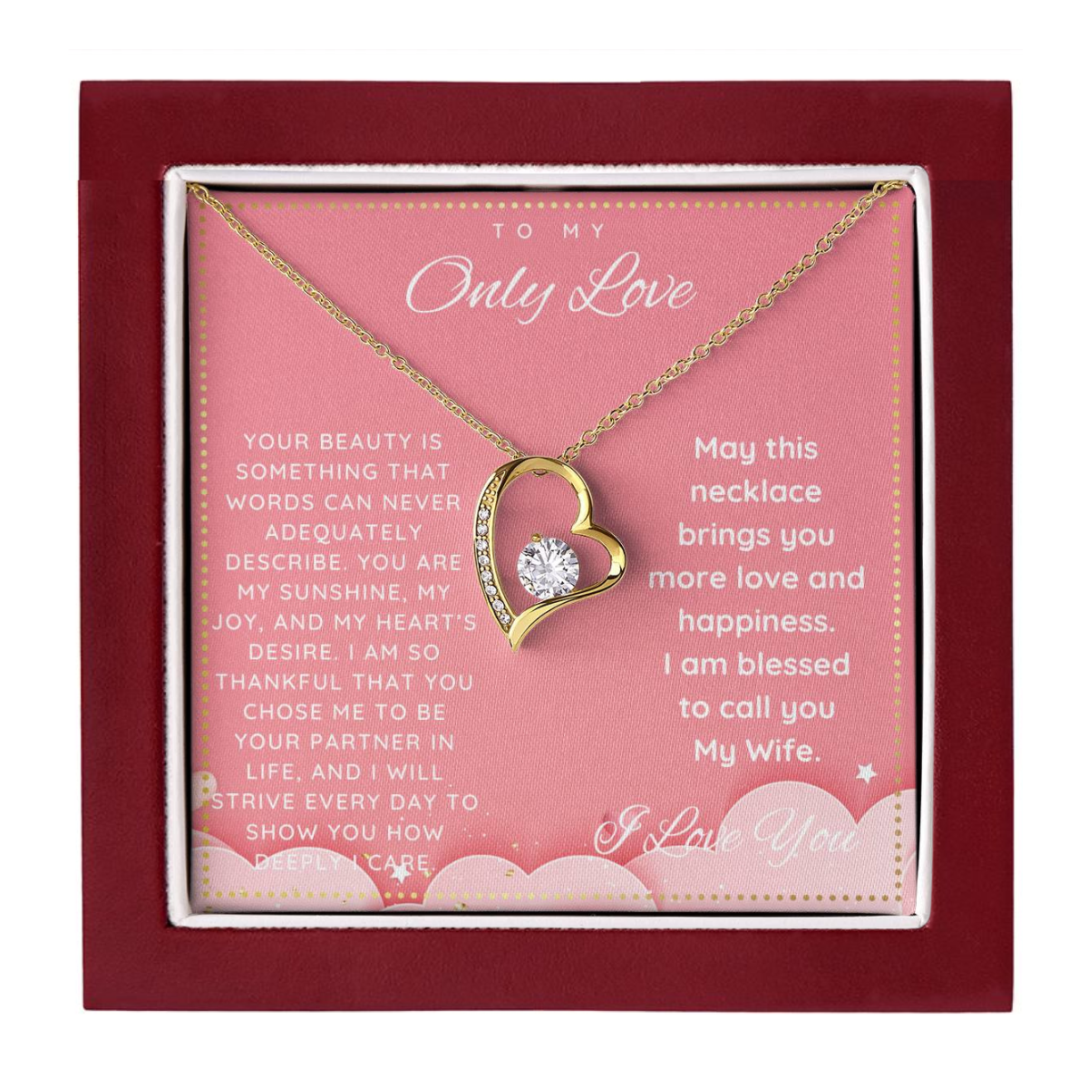 JGF Jewelry Gifts for Family To My Future Wife Necklace on Valentine's Day