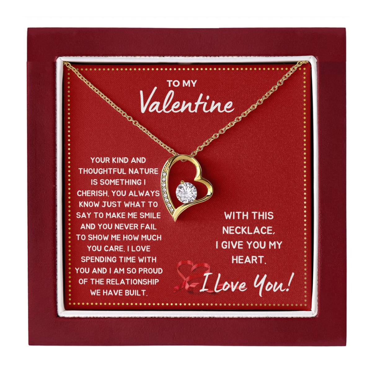JGF Jewelry Gifts for Family Will You Be My Valentine Card For Her