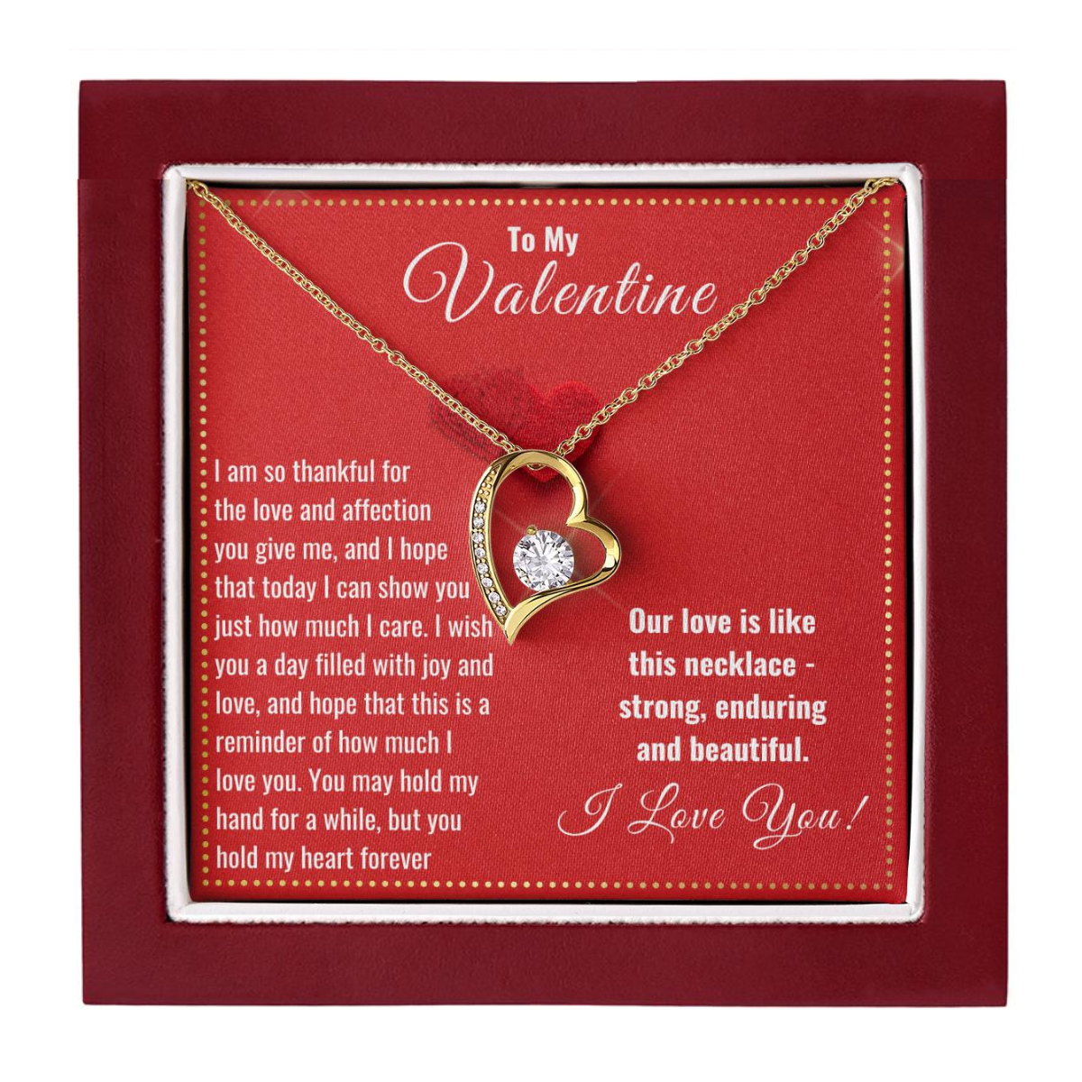 JGF Jewelry Gifts for Family Valentine's Day Greeting Card For Her