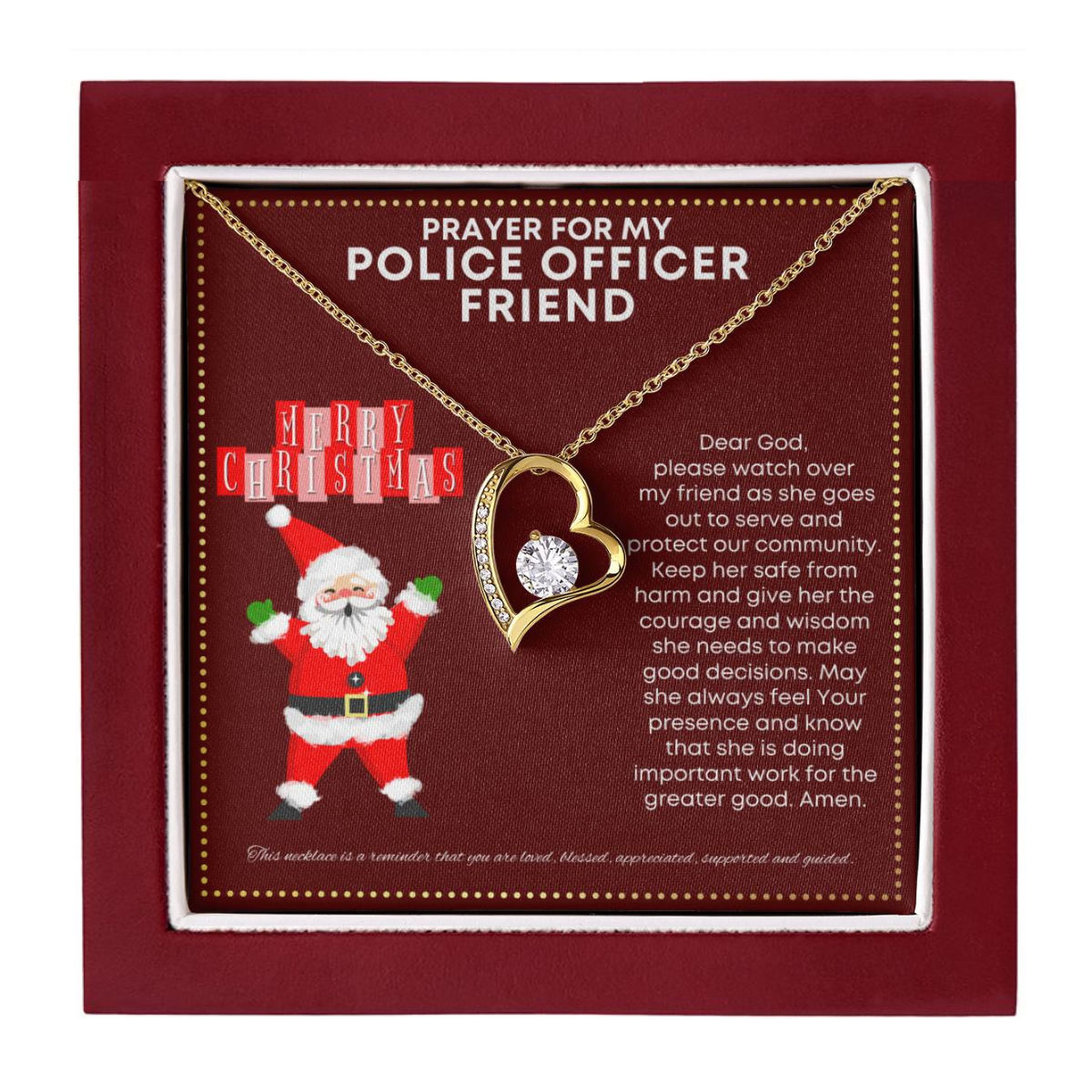 JGF Jewelry Gifts for Family Police Officer Friend Gifts for Her Women