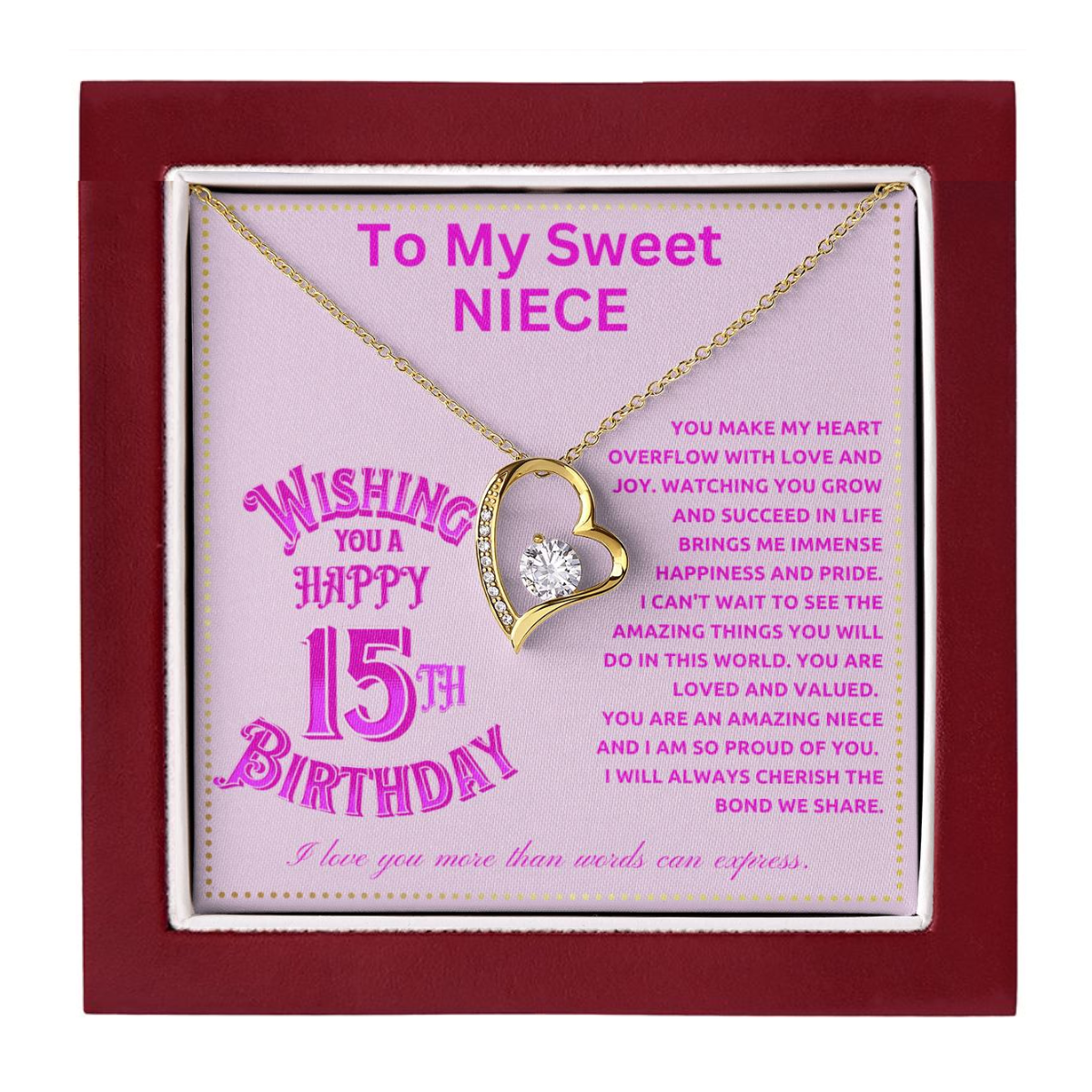 JGF Jewelry Gifts for Family Birthday Gifts for Niece From Aunt And Uncle