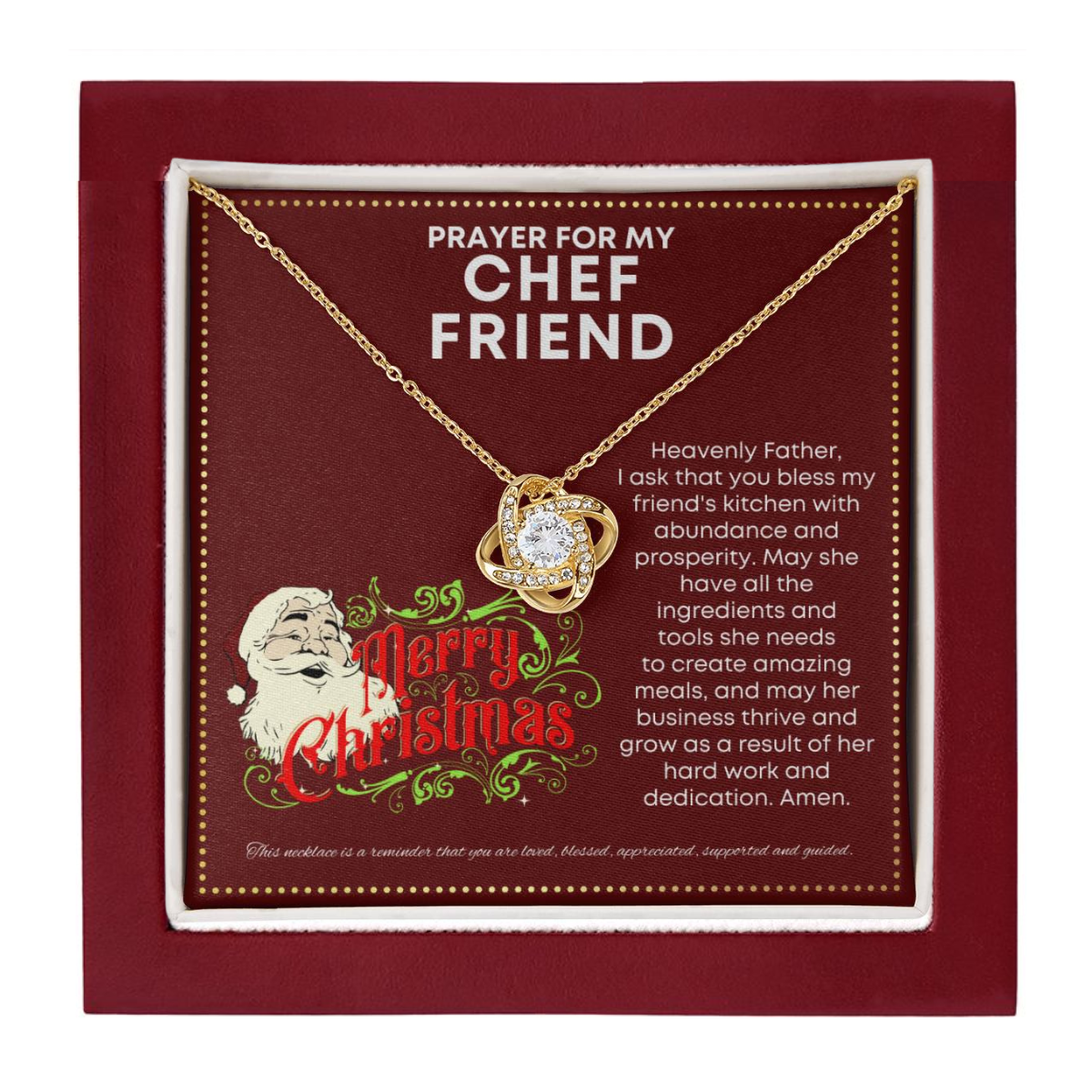 JGF Jewelry Gifts for Family Gift For Chef Friend Sterling Silver Necklace