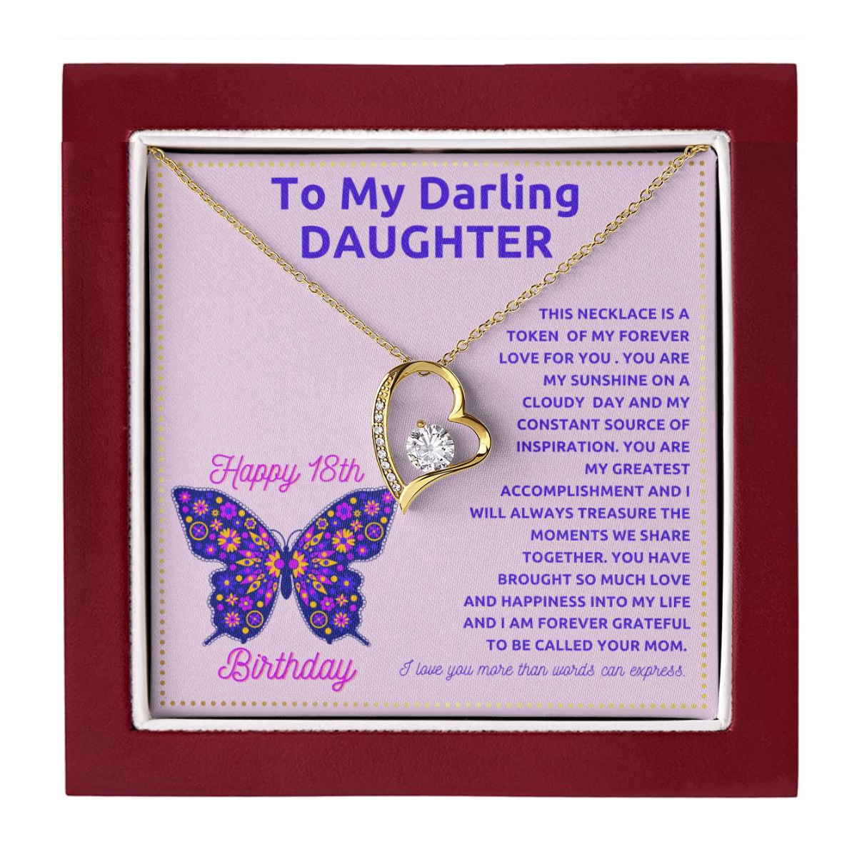 JGF Jewelry Gifts for Family Happy 18th Birthday Gift Ideas For My Daughter From Mom