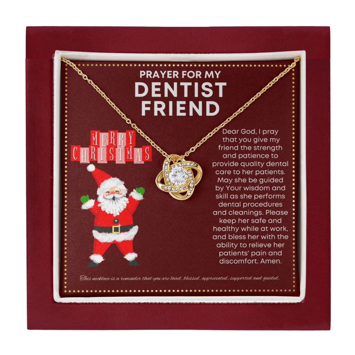 JGF Jewelry Gifts for Family Prayer For My Dentist Friend