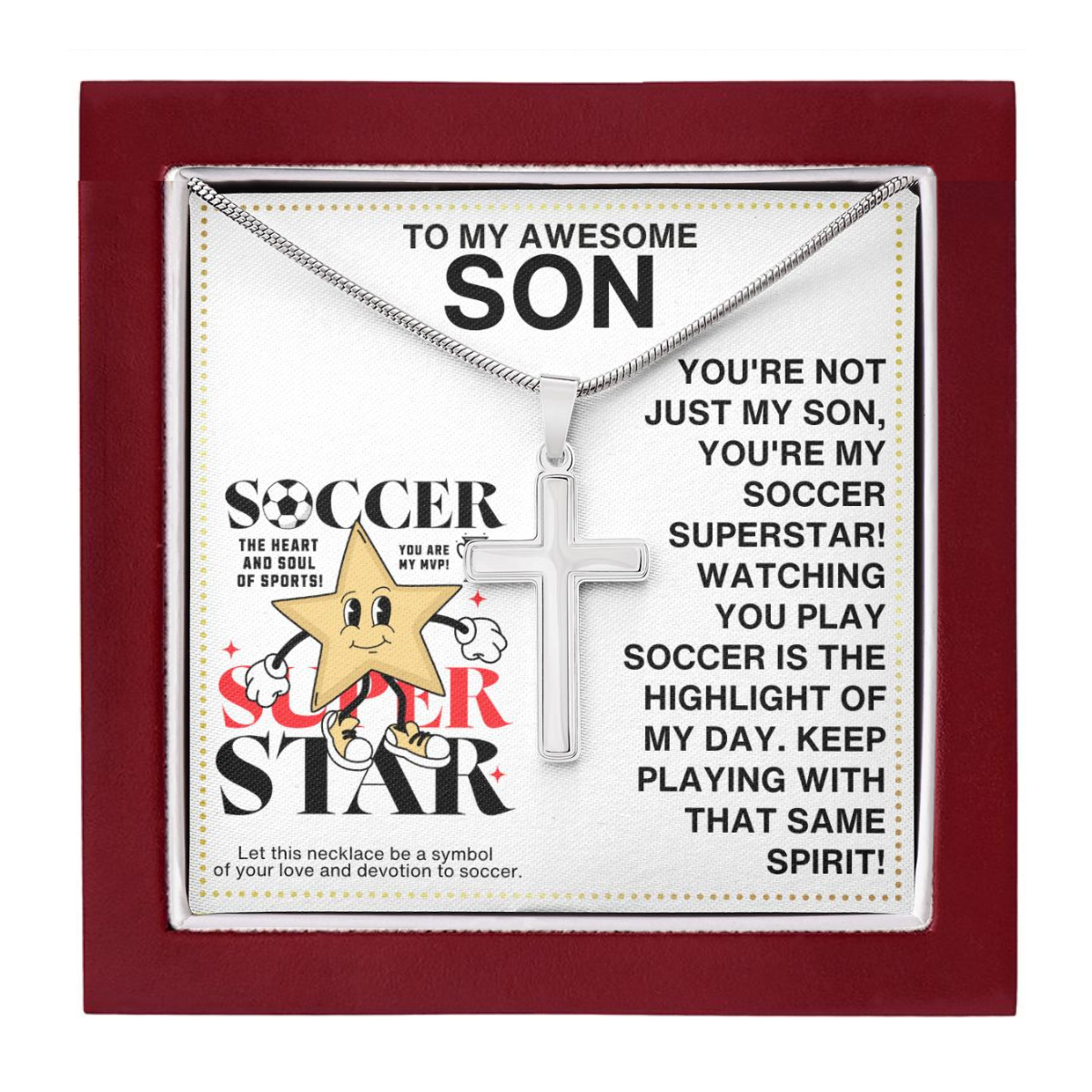 JGF Jewelry Gifts for Family Boys Soccer Necklace Ages 8-12