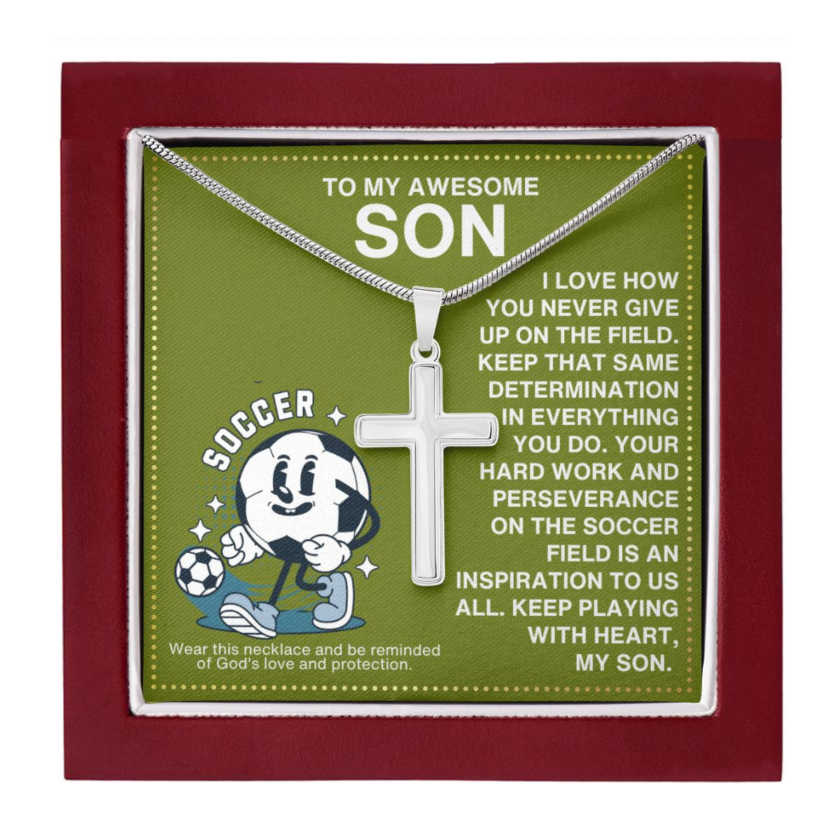 JGF Jewelry Gifts for Family Soccer Necklace For Kids