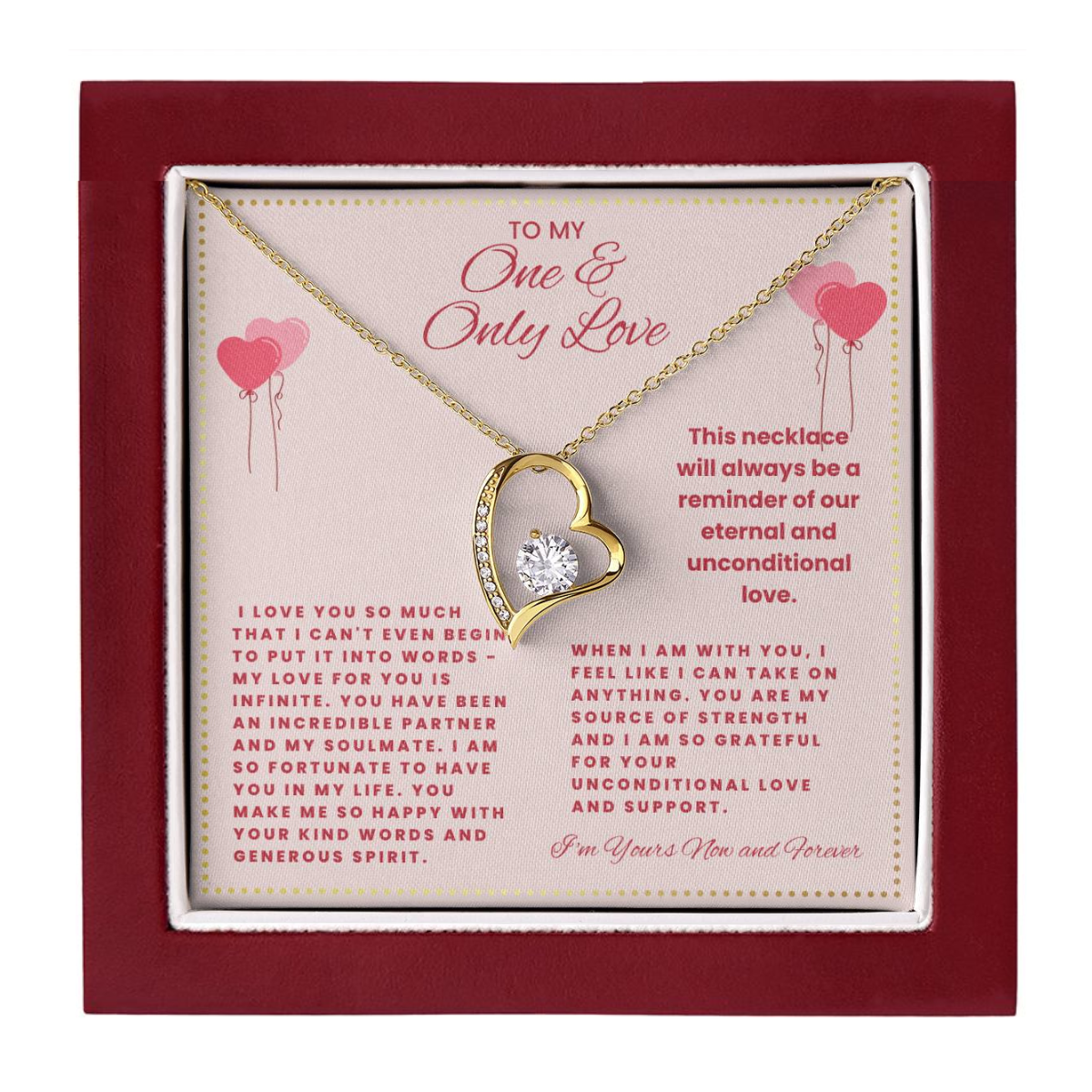 JGF Jewelry Gifts for Family To My Wife Necklace From Husband on Valentine's Day