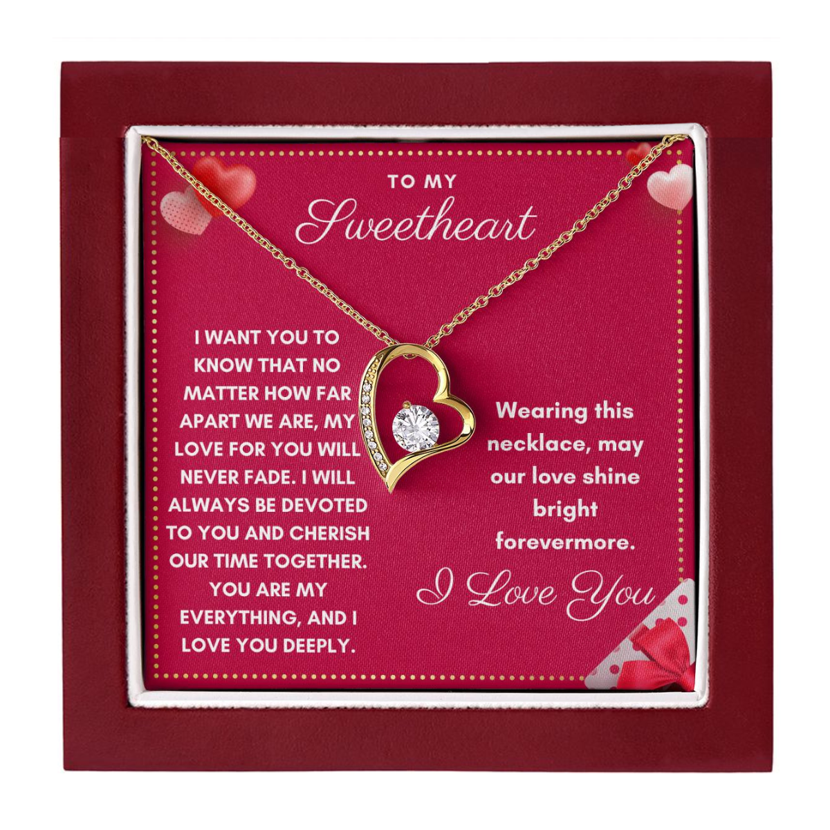 JGF Jewelry Gifts for Family Gift For Long Distance Wife