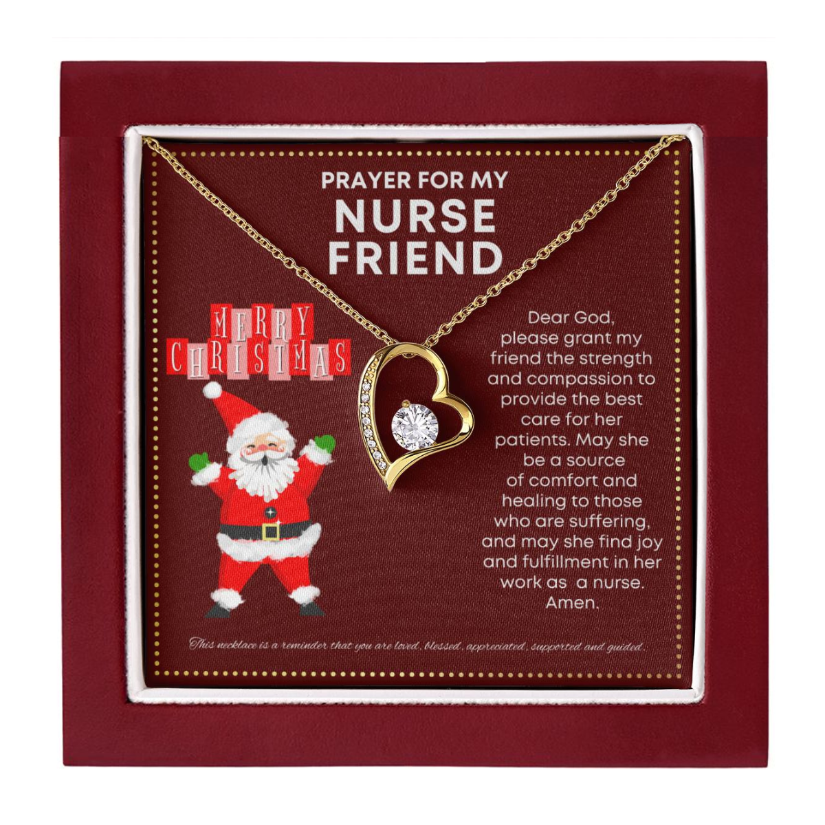 JGF Jewelry Gifts for Family Gifts Ideas for Nurse Prayer Friend Cute Simple Heart Necklace